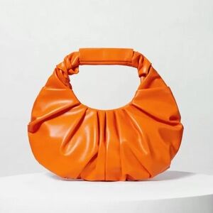 🔥🔥🆕Small Ruched Orange Handbag